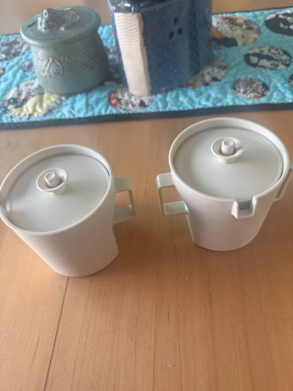 Vintage Tupperware cream and sugar set